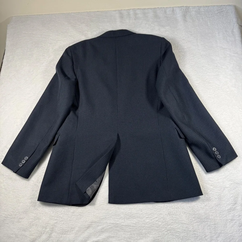 Levi's Action Suits Blazer Mens 40‎ Navy Blue Excellent Pinstripe Two-Button